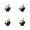 Service Caster 2 Inch Antique Brass Hooded Urethane Twin Wheel Grip Ring Chair Casters, 4PK SCC-GR02S50D-NYU-WA-716X78-4 - alternate 1